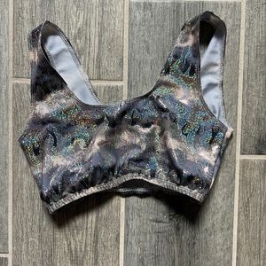 Sparkly Flame Rave Crop Top